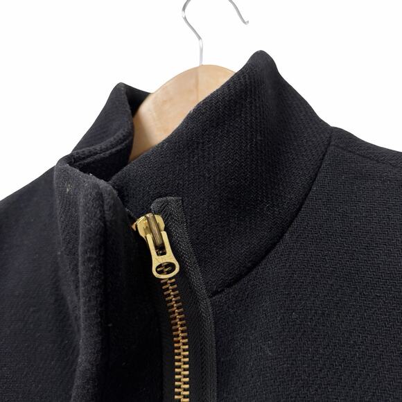 J Crew Womens Cocoon Italian Stadium Wool Blend Coat Size 2P Black Heavy Peacoat - Picture 6 of 11